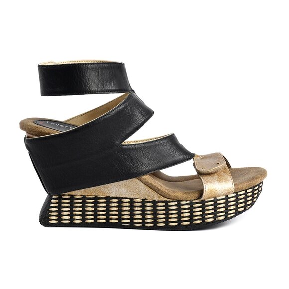 Raina - Cream flips to Black - Modzori 4 Way Reversible Sandal - Picture 9 of 14